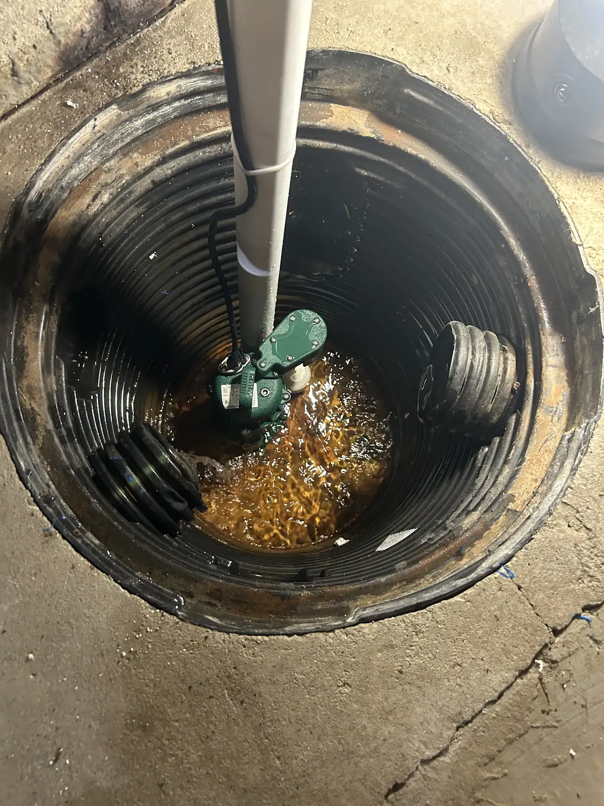 Drainage trench excavation for residential property