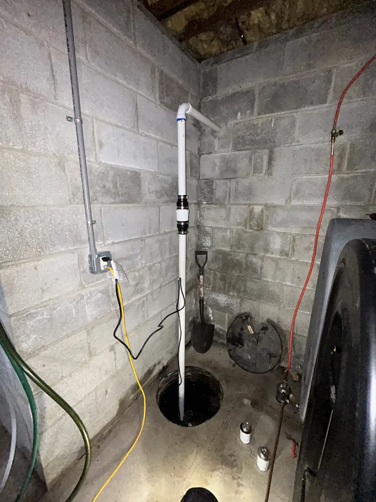 Completed drainage pipe installation