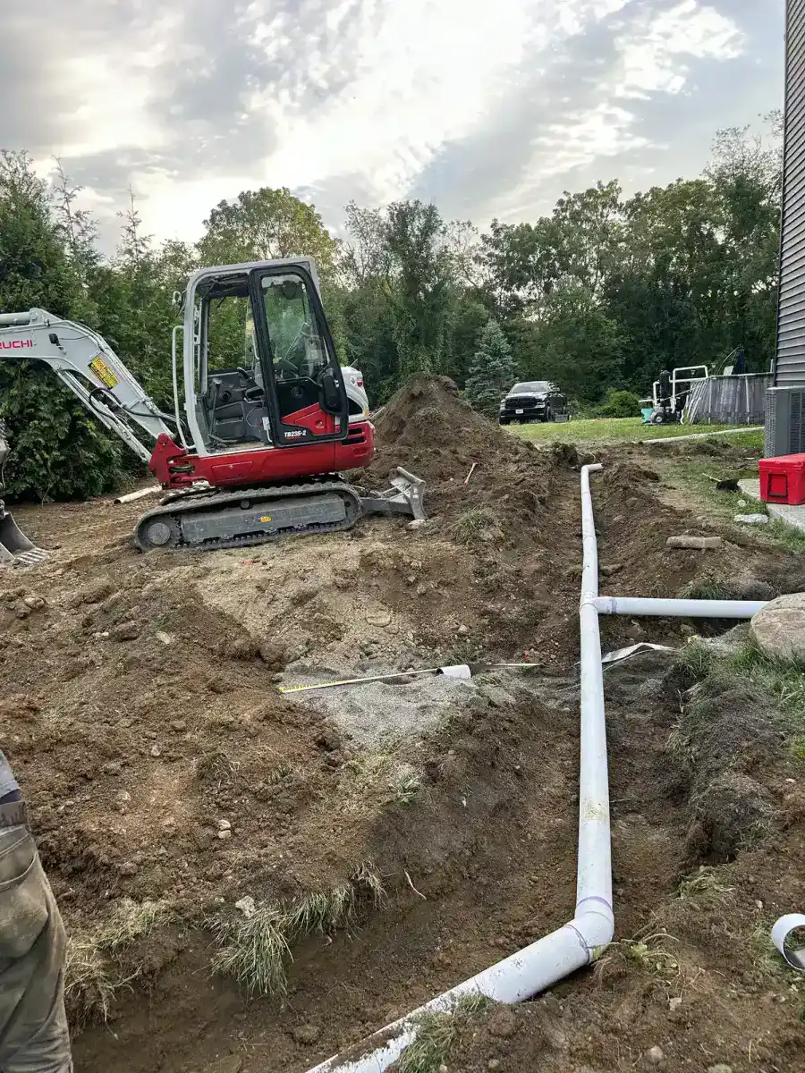 Drainage system installation in Dutchess County