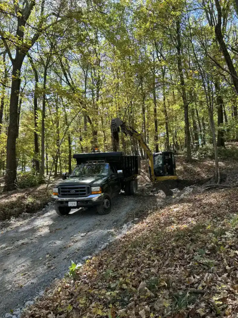 Gravel driveway grading and compaction