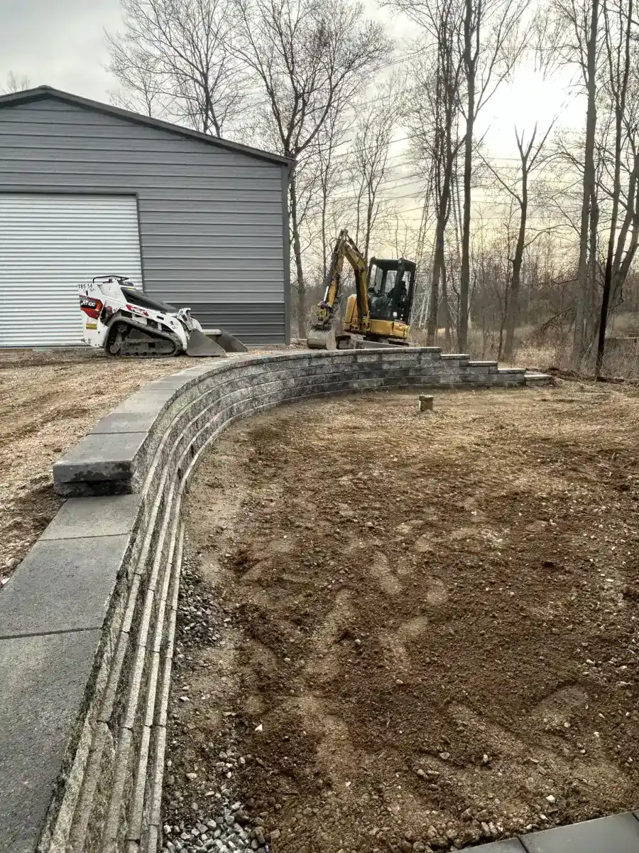 Retaining wall construction by All American Lawn and Landscape in Dutchess County