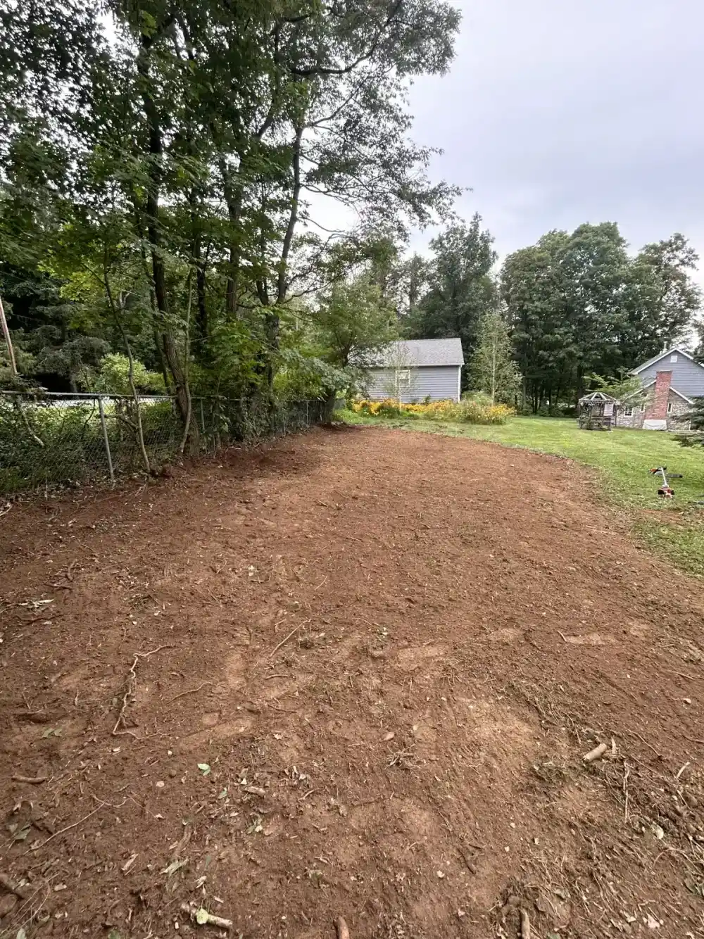 Property after land clearing by All American Lawn and Landscape in Dutchess County