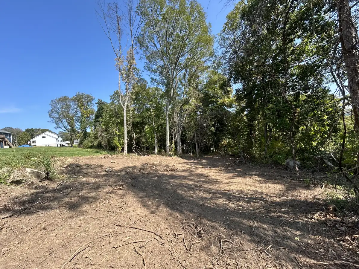 Cleared lot with wood chips ready for new construction
