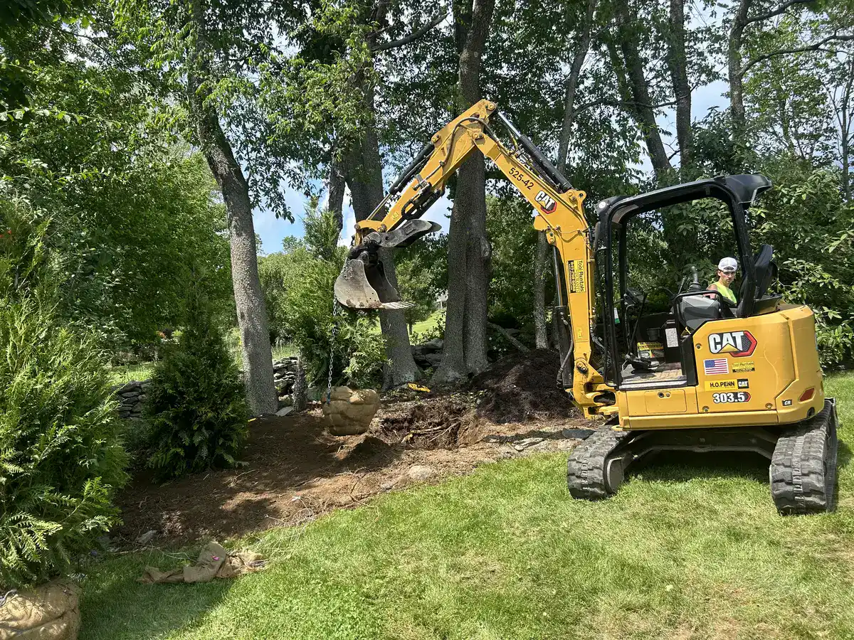 Residential planting bed landscaping in Hopewell Junction NY