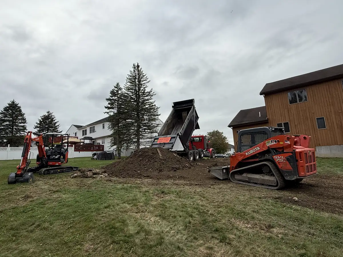 New lawn installation in progress