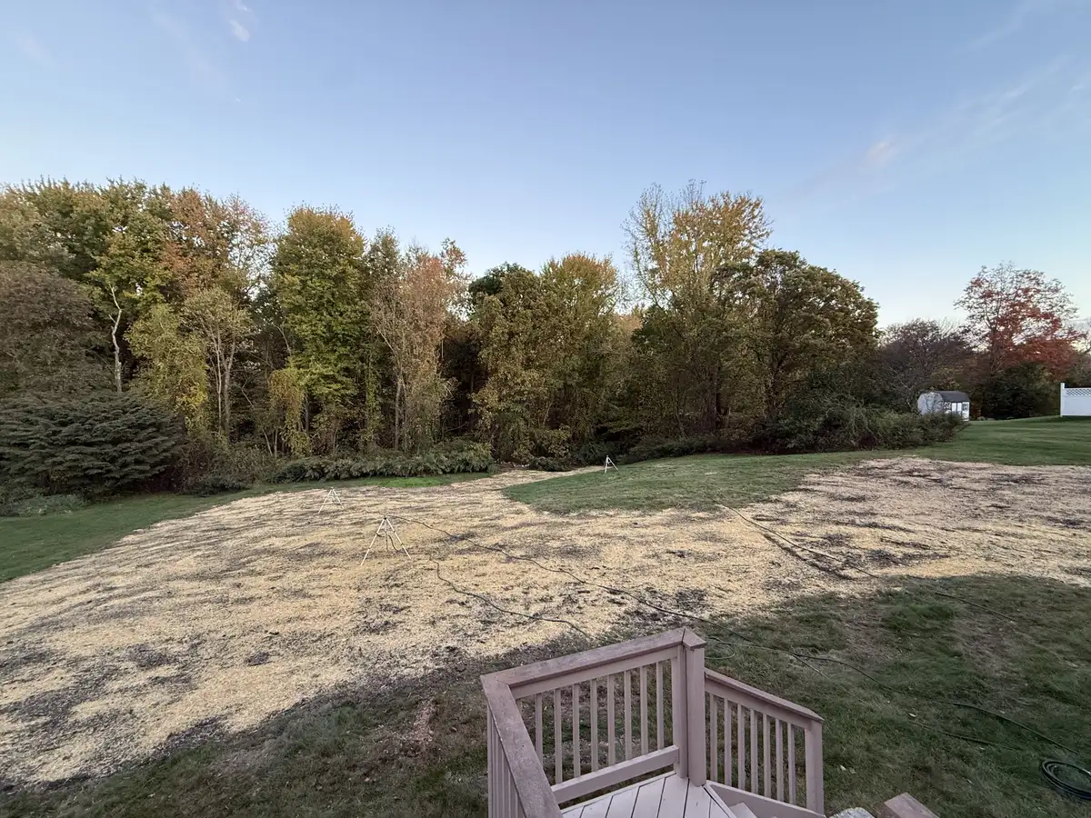 Lawn grading before new grass installation