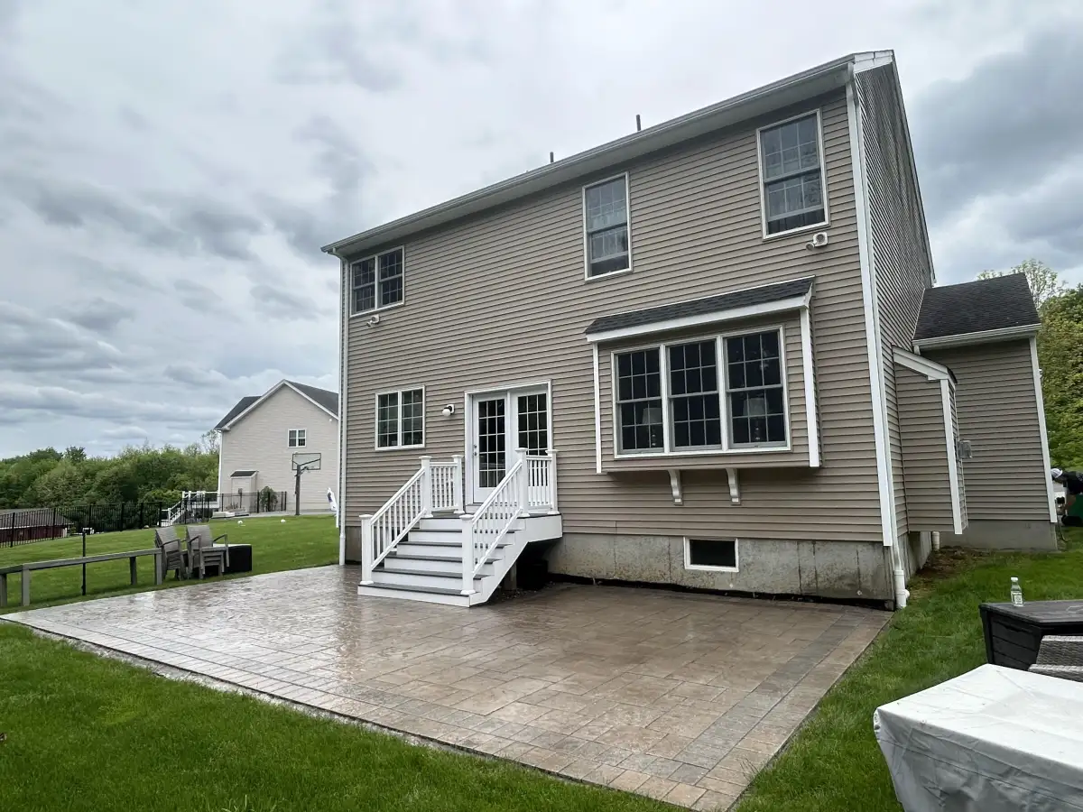 Completed paver patio in Dutchess County